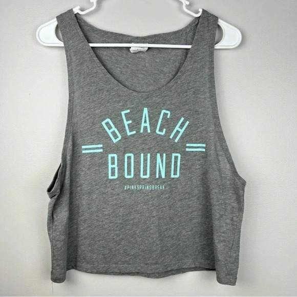 🌴 Beach Bound Grey Tank by Pink Victoria’s Secret, Size Small. - Picture 1 of 5